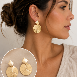Aros Enchapados en Oro 5 Cm.