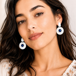 Aros Enchapados en Plata 4,8 Cm.